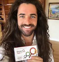 Aaron Jacques holding Pinnertest